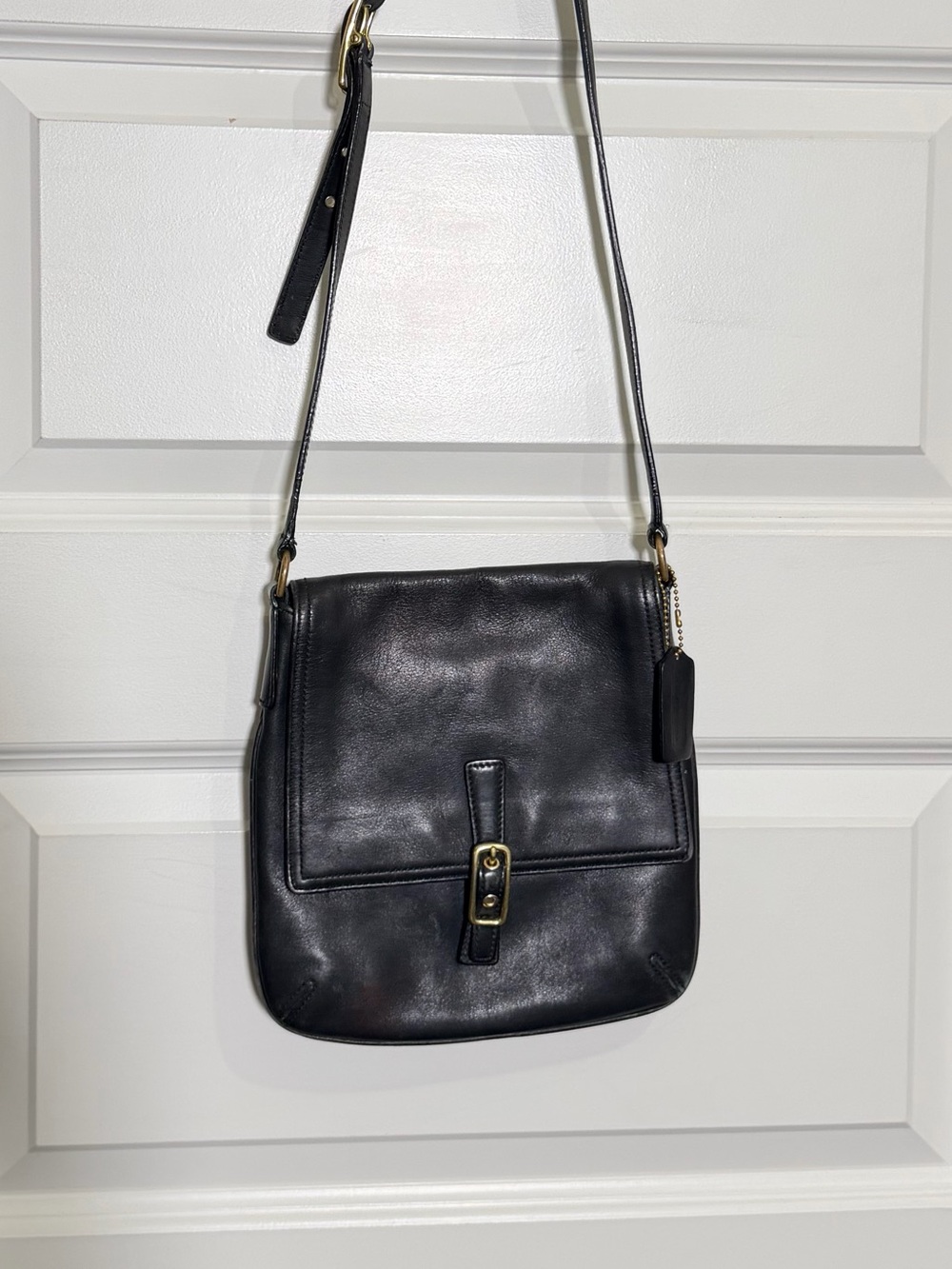 Authentic COACH Legacy Slim Black Leather Flap Crossbody 9592